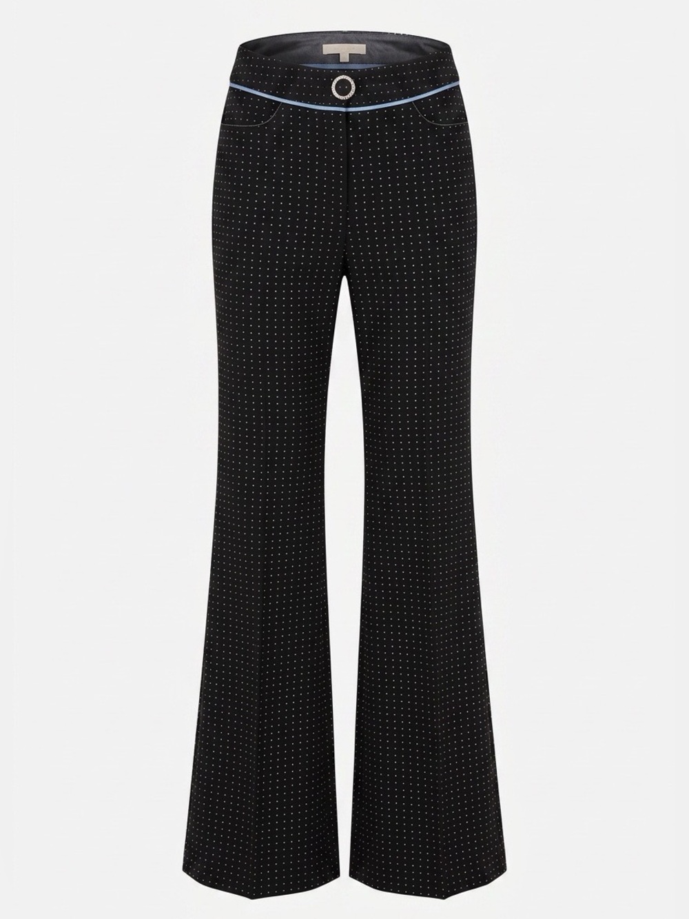 Brown & Blue Flare Pants by Wendy Hil
